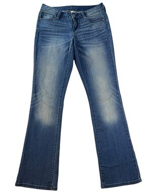 Decree Women's Dark Blue Flare Jeans with Embroidered Back Pocket Low Rise